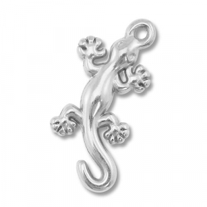Stainless steel charms lizard Silver