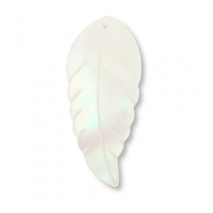 Shell pendants leaf White (natural colour)