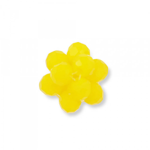 Top Faceted charms flower Yellow