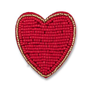Brooches heart Red-Gold
