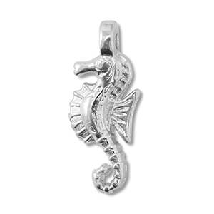DQ European metal charms seahorse Antique Silver (Nickelfree)