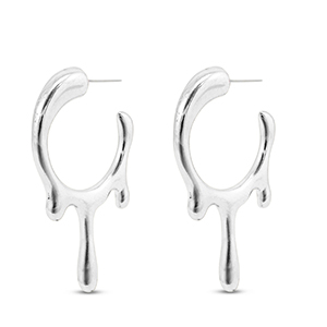 DQ European metal findings earrings Antique Silver (Nickelfree)