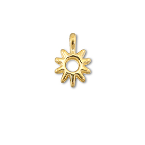 DQ European metal charms sun Gold (Nickelfree)