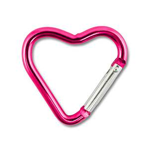 Colourful jewellery findings key chain heart Shiny Magenta Pink