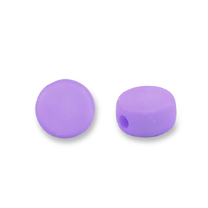 Acrylic beads disc Lilac
