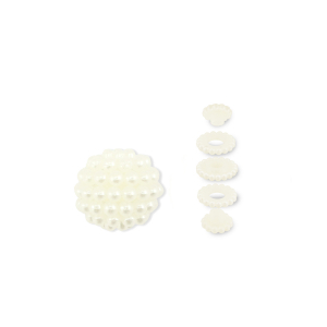Pearl-look acrylic beads Off White