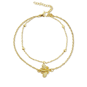 Stainless steel bracelets bee Gold