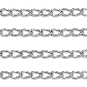Stainless steel findings belcher chain link oval Silver