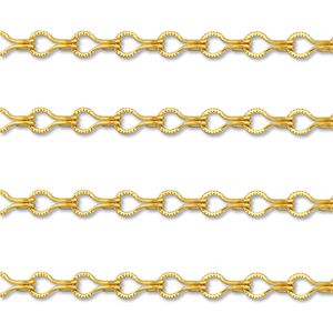 Stainless steel findings belcher chain link drop Gold