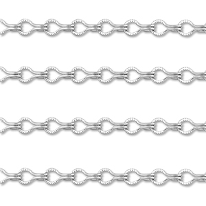 Stainless steel findings belcher chain link drop Silver
