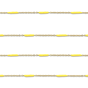 Stainless steel findings belcher chain with rod Gold-Yellow