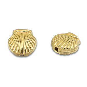 Stainless steel beads shell Gold
