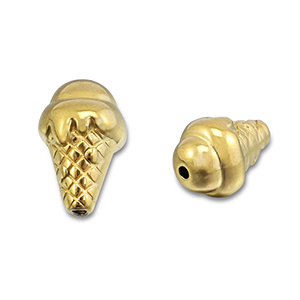 Stainless steel beads ice lolly Gold