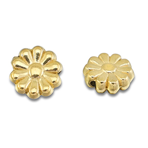 Stainless steel beads flower Gold