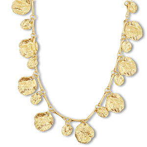 Statement chain necklaces irregular Gold