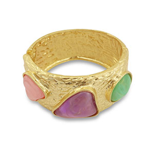 Statement bracelets bangle Gold-Pink-Purple-Mint Turquoise
