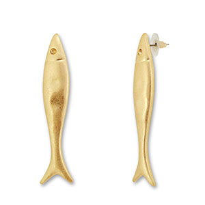 Statement earrings fish Gold