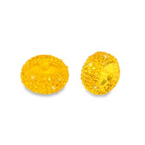 Resin beads rondelle 12mm Orange