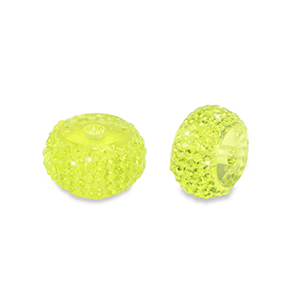 Resin beads rondelle 8mm Light Green