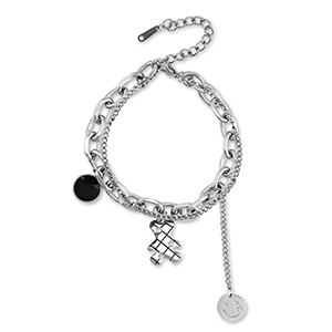 Stainless steel bracelets bear Silver