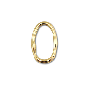 Stainless steel findings connector oval Gold