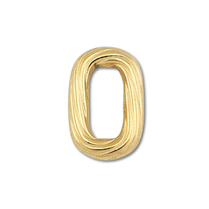 Stainless steel findings connector oval Gold