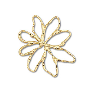 Stainless steel charms / connector flower Gold