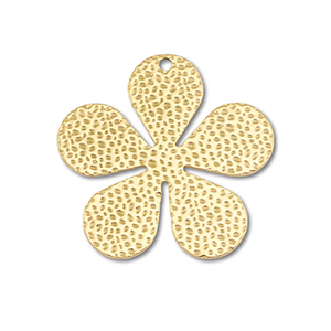 Stainless steel charms flower Gold