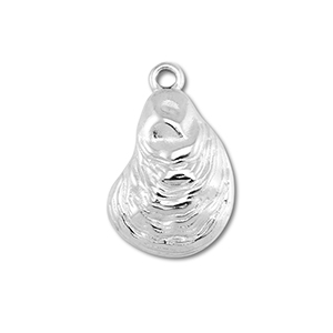 Stainless steel charms shell Silver