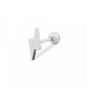 Stainless steel ear piercing thunder Silver