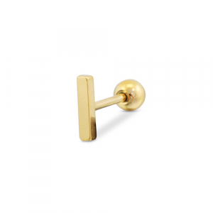 Stainless steel ear piercing Gold