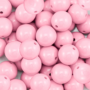 16 mm DQ acrylic beads Light Pink