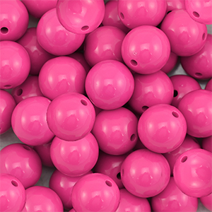 18 mm DQ acrylic beads Magenta Pink