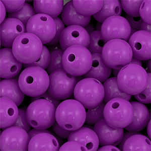 10 mm DQ acrylic beads Magenta Purple