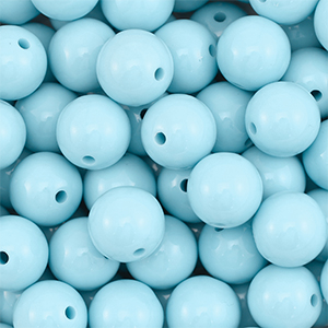 14 mm DQ acrylic beads Pastel Blue