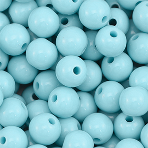 10 mm DQ acrylic beads Pastel Blue