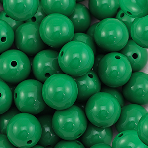 16 mm DQ acrylic beads Dark Green