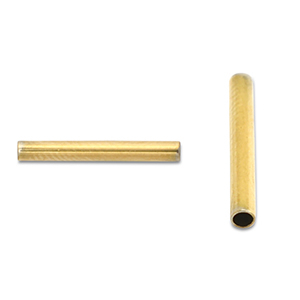 Stainless steel beads tube 12mm Gold