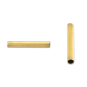 Stainless steel beads tube 9mm Gold