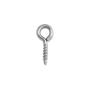 Stainless steel findings screw eyes Silver