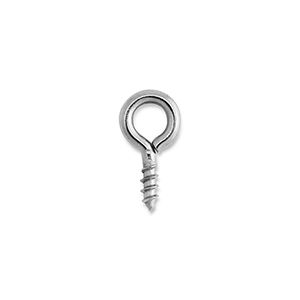 Stainless steel findings screw eyes Silver