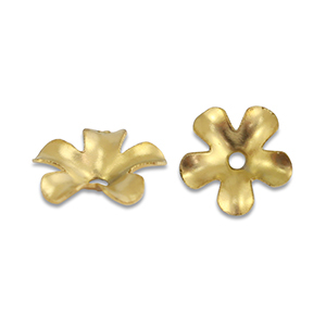 Stainless steel findings bead cap flower Gold