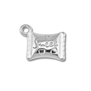 Stainless steel charms candy Silver