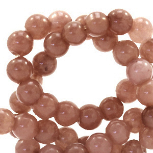 Natural stone beads 4mm Taupe Brown