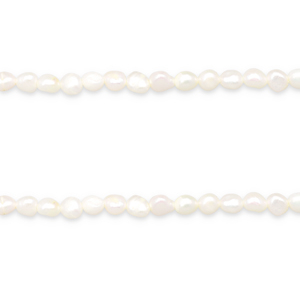 BQ Freshwater pearls nugget round 6-7x5mm Natural White