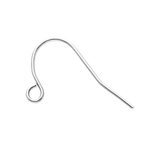 Stainless Steel findings earrings with loop Silver