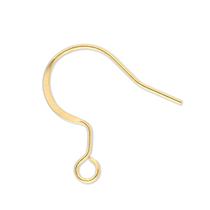 Stainless Steel findings earrings with loop Gold