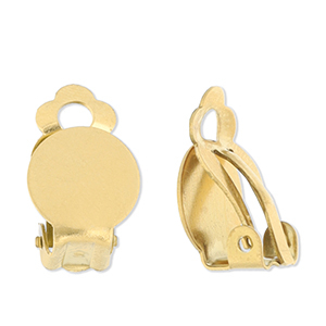 Stainless steel findings clip-on earrings Gold