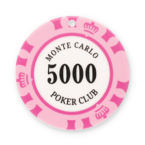 Statement charms pokerchip Pink-White-Black