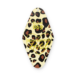 Statement charms leopard "Heartbreak Hotel Room 069" Yellow-Brown-Black